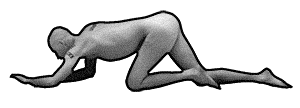 naked person crawls