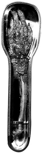 Francis Xavier's hand in a glass box